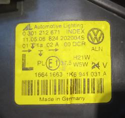 View Auto part Left Headlamp Volkswagen Golf 2007