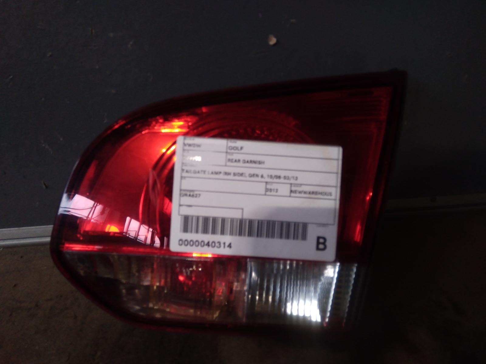 2012 Volkswagen Golf Rear Garnish View Auto part Rear Garnish Volkswagen Golf 2012