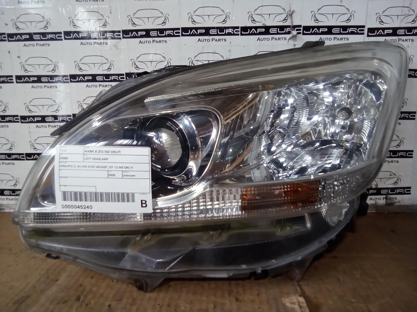 View Auto part Left Headlamp Toyota Mark X Zio (nz Only) 2008