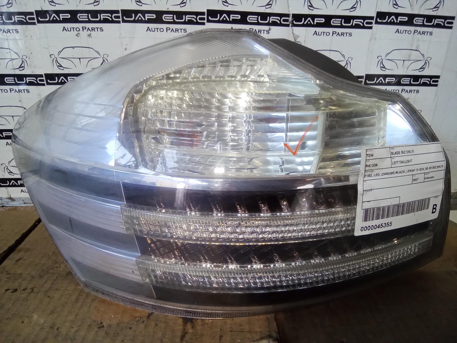 View Auto part Left Taillight Toyota Blade (nz Only) 2007