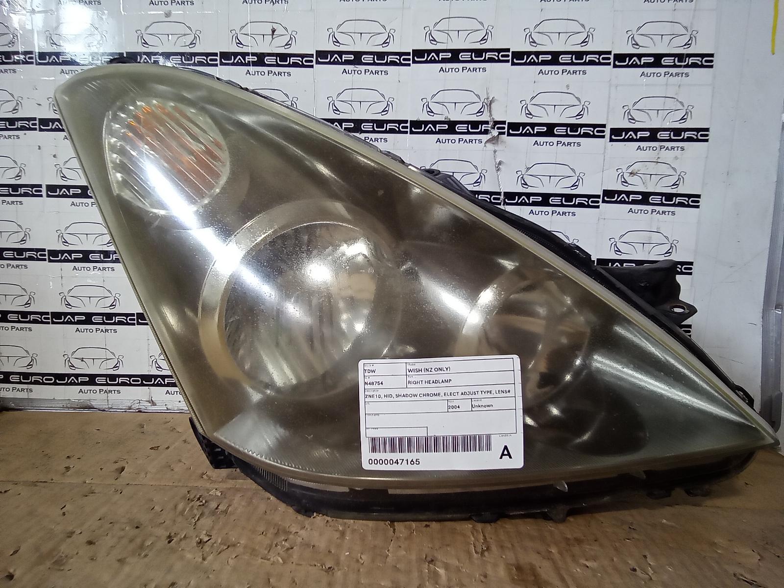 View Auto part Right Headlamp Toyota Wish (nz Only) 2004
