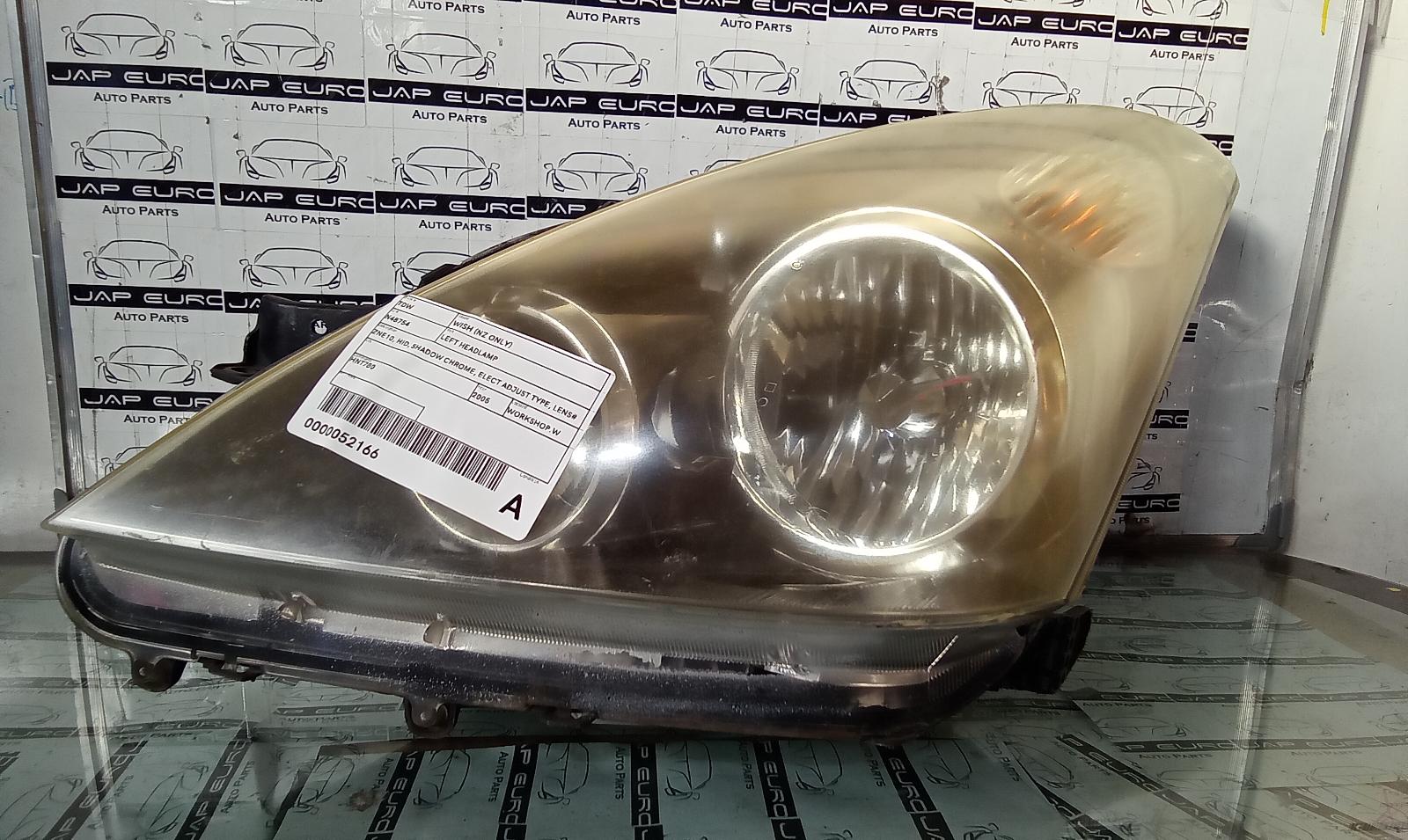 2005 Toyota Wish (nz Only) Left Headlamp View Auto part Left Headlamp Toyota Wish (nz Only) 2005