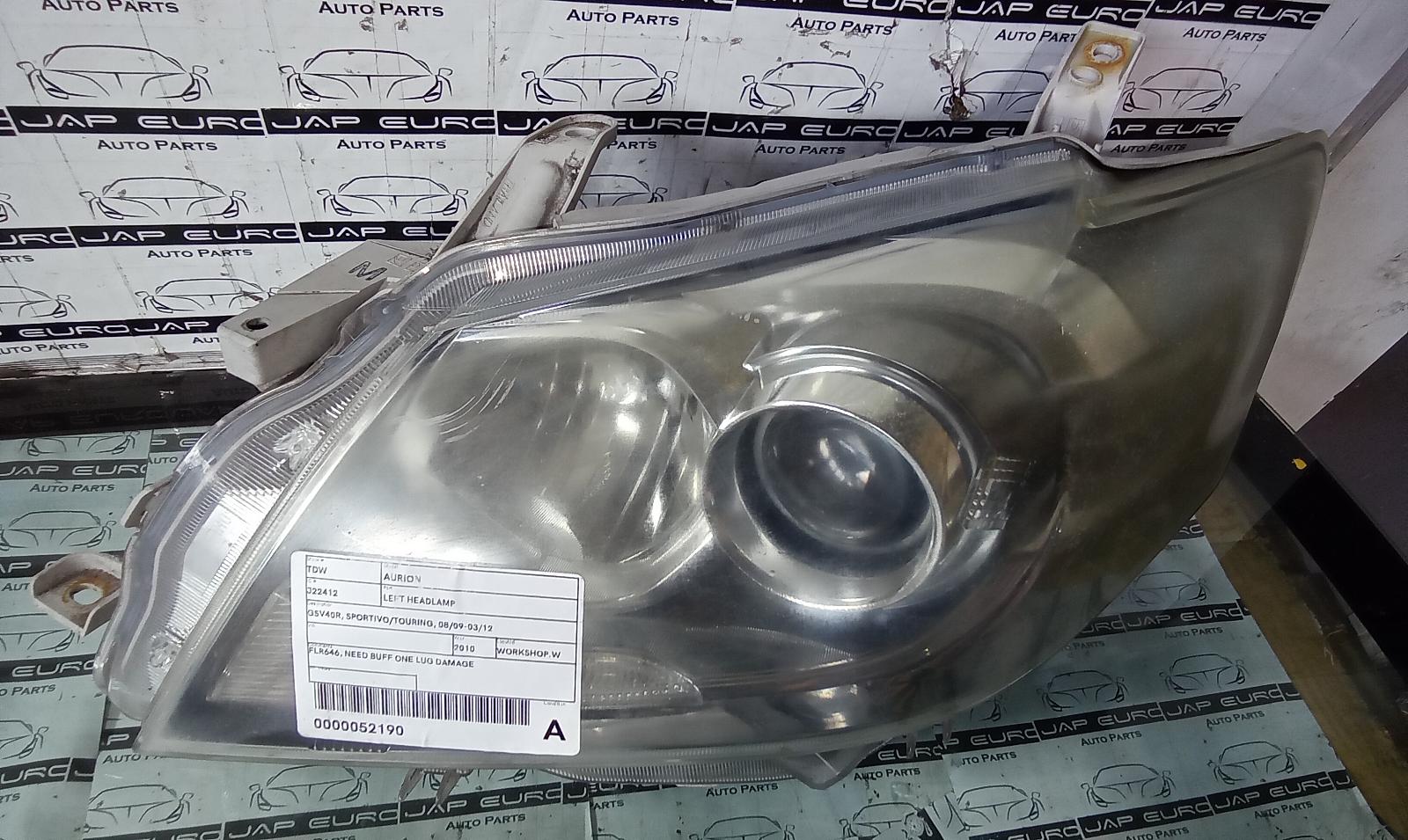 View Auto part Left Headlamp Toyota Aurion 2010