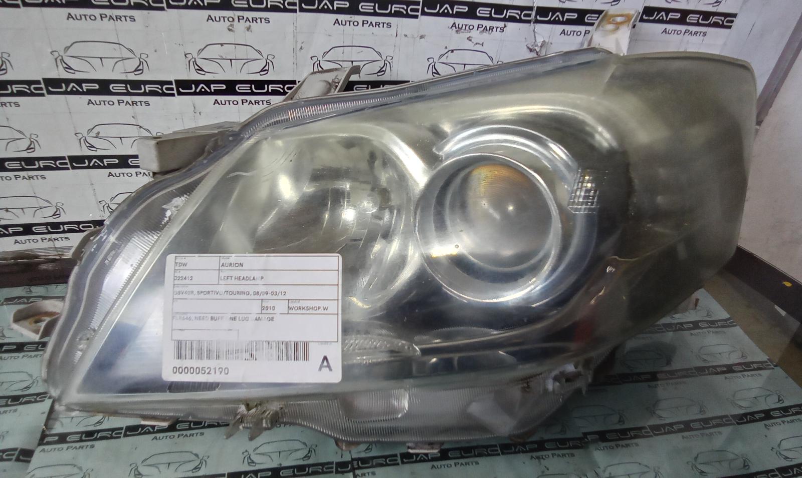 View Auto part Left Headlamp Toyota Aurion 2010