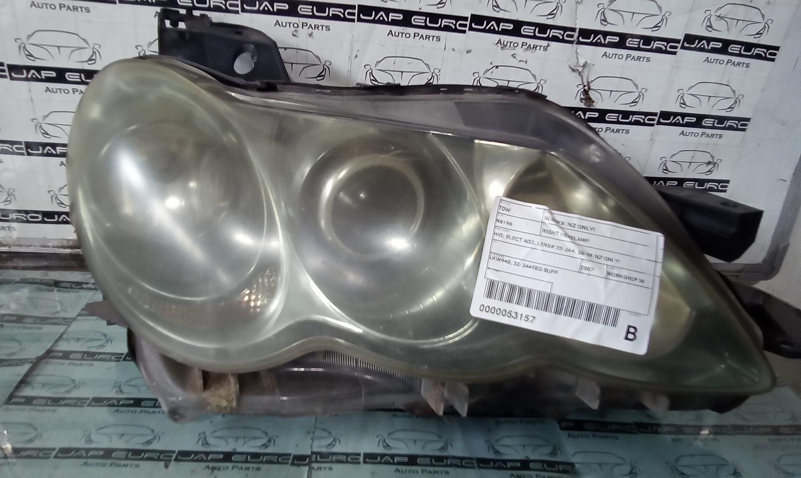 View Auto part Right Headlamp Toyota Markx 2007