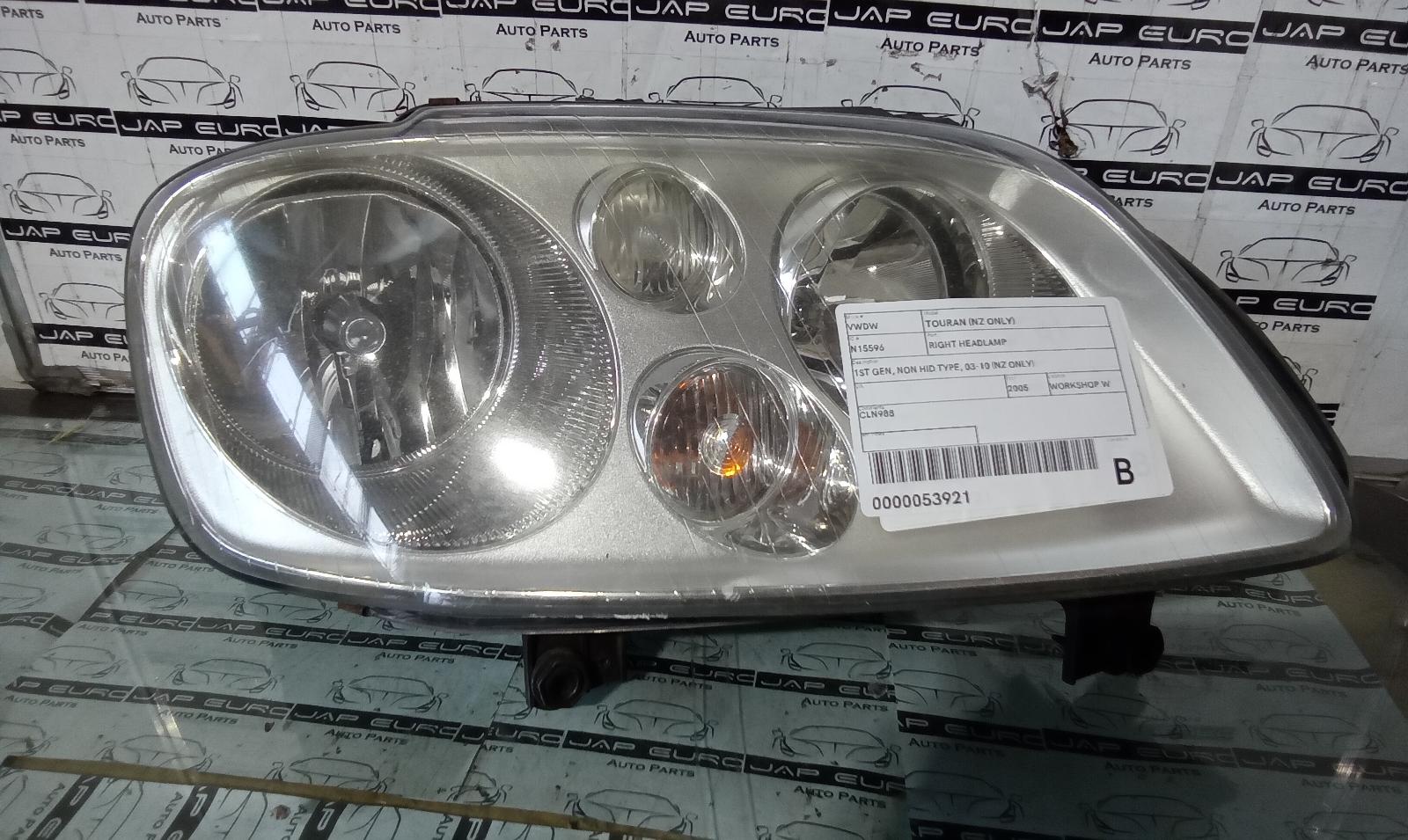 View Auto part Right Headlamp Volkswagen Touran (nz Only)  2005