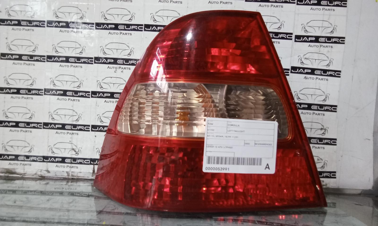View Auto part Left Taillight Toyota Corolla 2000