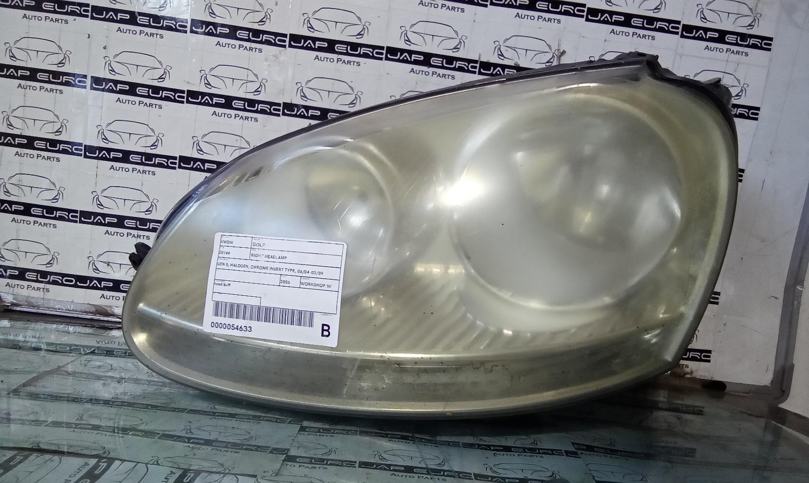 2006 Volkswagen Golf Left Headlamp View Auto part Left Headlamp Volkswagen Golf 2006